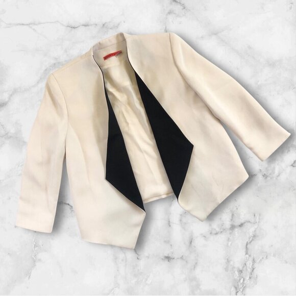 Alice + Olivia Colorblock‎ Open Front Blazer Size 0 Office CorpGore Business - Picture 1 of 10